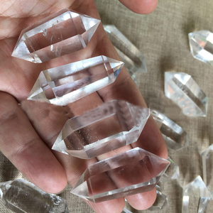 Wands rõ ràng thạch anh chữa bệnh tinh thể lục giác đôi điểm lăng kính đánh bóng giảm đá tự nhiên trang trí nội thất tình yêu OPP Túi - Product Image 4