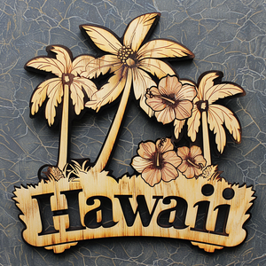 Aangepaste Driedimensionale Moderne Stijl Hawaii Eiland Souvenir Strand Land Stad Koelkast Magneet Vorm Hout Koelkast Magneet - Product Image 4