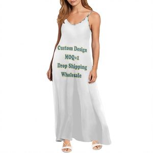 Vestido de <span class=keywords><strong>playa</strong></span> elegante con flores bohemias tropicales personalizadas <span class=keywords><strong>para</strong></span> mujer, vestido informal de <span class=keywords><strong>fiesta</strong></span> hasta el suelo con estampado a pedido - Product Image 5