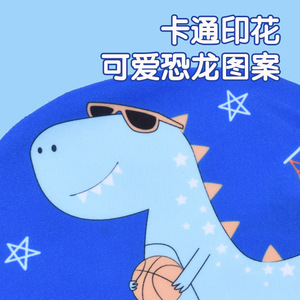 Gorro de natación de dinosaurio de dibujos animados para niños, poliéster, elástico, impermeable, cómodo para nadar - Product Image 5