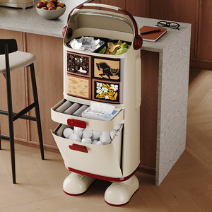 Vintage Style Kitchen Trash Can With Lid Rectangular Large Capacity Indoor Wastebasket For Home Living Room Bedroom - Product Image 2