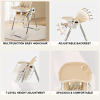 Chaise haute multifonctionnelle pliable pour l'alimentation de bébé Chaise de salle à manger portable pour enfants et bébés