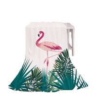 Couverture en peluche de flanelle d'animaux imprimée par sublimation numérique personnalisée en gros Cadeau de Noël chaud et doux pour les enfants pour le lit