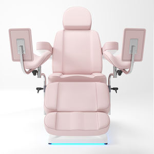 Table d'examen gynécologique électrique privée à 3 moteurs, fauteuil d'examen gynécologique, table de massage et de beauté privée en PU - Product Image 5