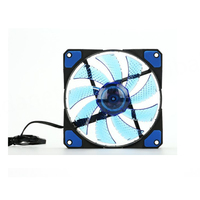Ventilador de PC de 12 cm con Marco de Plástico, Refrigerador de Ordenador Luminoso Multicolor, DC 12V 3/4 pines, 120 mm, 15 Luces LED, Rodamiento Fluido, 21dBA