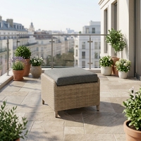 Ensemble de canapés de jardin personnalisés GSD, meubles de loisirs de style européen de luxe, ensemble de canapés de piscine avec ottoman