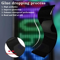 Panneau matriciel LED universel pour voiture USB 5V App Control RGB Pattern Digital Scrolling Message Soft Advertising Sign Board DIY New