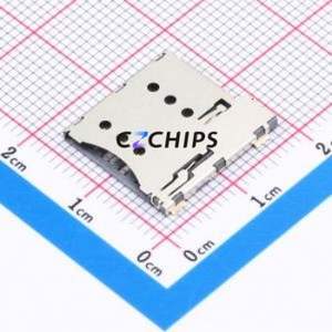 SIM202-ZYB7AH1.35 SIM Card Connector SMD Connector Self-Return Type Micro SIM Card Card Holder 1.35mm - Product Image 1