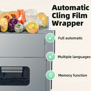 Envolvedora Automática de Film Transparente para Bandejas de Pollo, Frutas, Verduras, Mariscos, Selladora de Bandejas, Máquina de Empaquetado Avanzado para <span class=keywords><strong>Delicatessen</strong></span>, Máquina para Cestas de Frutas - Product Image 1