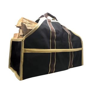 Free Sample Fireplace <b>Carrier</b> <b>Log</b> <b>Carrier</b> Wood Carrying <b>Bag</b> 16 oz Waxed Canvas Long Sturdy Handle/Security Strap - Product Image 1