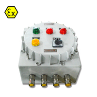 Boîte de commande électrique antidéflagrante en alliage d'aluminium IP66, grande, noire, avec 4 boutons, 4 mm-8 mm