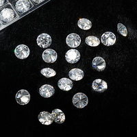 Moissanite synthétique SICGEM, taille ronde brillante, en vrac, de 3 mm à 18 mm, couleur D, clarté VVS1