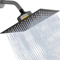 Cabezal de Ducha de Lluvia de Acero Inoxidable Premium, Alta Presión, Cuadrado de 8 Pulgadas, con Filtro, Antioxidante, para Mejorar el Baño