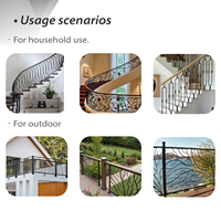 Garde-corps de balcon de villa européenne, garde-corps d'escalier d'hôtel en acier inoxydable, fer, alliage aluminium-magnésium, finition poli miroir, antirouille