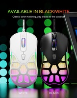 Nuevo Ratón Gamer 7200DPI 7D Ergonómico RGB Programable para Computadora Oficina Ratón Gamer Honeycomb con Cable