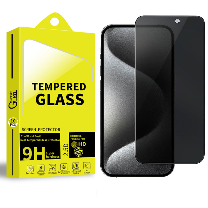 Chống Gián Điệp Tempered Glass Đầy Đủ Tư Nhân 9H 2.5D Riêng Tư Bảo Vệ Màn Hình Cho Iphone 11 12 13 14 15 Pro Max Cộng Với X XR XS Max