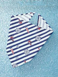 Tanpopo חם מכירת צעיף כלב בנדאנה כחול ימית נקטר ביבס צעיף הדפסה חיות מחמד בנדנה אספקה סיטונאית - Product Image 3