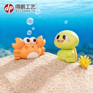 Mini Esculturas de Animales Marinos de PVC, Decoraciones de Acuario Estilo Dibujos Animados, Adornos para Mascotas - Product Image 3