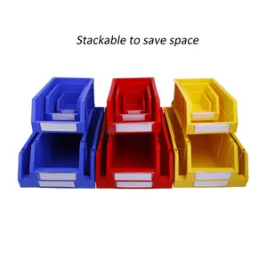 High Quality Warehouse Office Workshop Use Plastic Shelf Stack Stackable Spare Parts Storage Bins