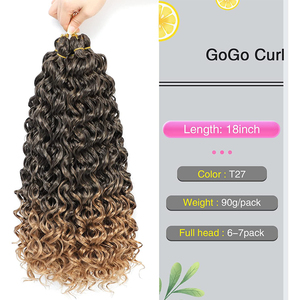 GoGo Curl Estensioni per <span class=keywords><strong>Capelli</strong></span> Sintetici Ricci Corti Neri Naturali, Twist Profondo per <span class=keywords><strong>Trecce</strong></span>, Onda d'Acqua, <span class=keywords><strong>Capelli</strong></span> Ricci all'Uncinetto - Product Image 4