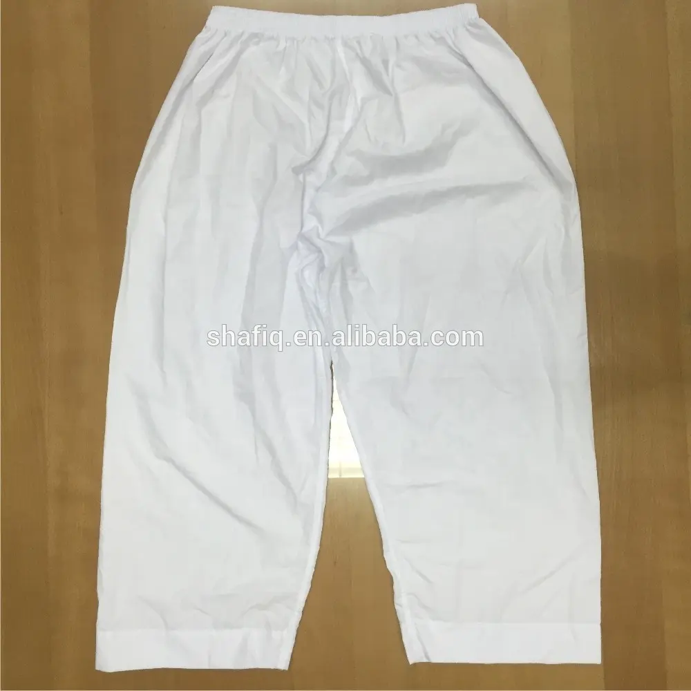 polyester and cotton material arab pants white color