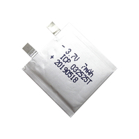 Ventes chaudes, batterie ultra-fine de petite taille ICP032525 3.7V 7mAh, batterie au lithium polymère rechargeable