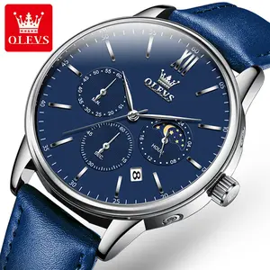 OLEVS 2922批发可定制手表高品质皮带男士石英表