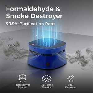 Cenicero sin Humo, Purificador de Aire, Eliminador de Formaldehído, Filtro de Cristal Mineral HEPA, Eliminador de Olores con <span class=keywords><strong>Iones</strong></span> <span class=keywords><strong>Negativos</strong></span> 5M, Plástico, 320 ml - Product Image 1