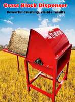Broyeur de foin carré motorisé Hongfu, broyeur de balles de foin, broyeur de balles d'alfalfa et de paille de maïs, équipement agricole haute efficacité 75 kg