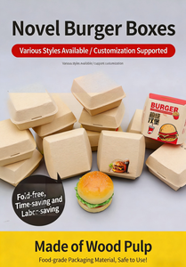 Cajas para Alitas <span class=keywords><strong>de</strong></span> Pollo y Hamburguesas con Logotipo Personalizado, Desechables, Biodegradables, Ecológicas, con Forro <span class=keywords><strong>de</strong></span> Esponja, Laminación Mate, Empaque para <span class=keywords><strong>Comida</strong></span> Rápida - Product Image 6