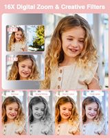 Appareil Photo Numérique HD Rose Portable Compact pour la Photographie, Appareil Photo de Poche Prêt à l'Emploi