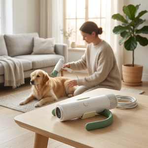 Secador de Pelos para Gatos de Silicone Personalizado de Luxo, Ecológico e Profissional - Montado no Pescoço, Baixo Ruído, Alta Velocidade, <span class=keywords><strong>Plug</strong></span>-in - Product Image 2