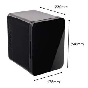 Nevera Portátil Térmica Negra Personalizada de 4L y 6 Latas para Cosméticos, Maquillaje, Belleza, Oficina, Camping, Auto, Tienda de Campaña - Product Image 4