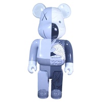 Sculpture d'ours en fibre de verre colorée à la main, 100%, jolie Statue d'animaux, Sculpture