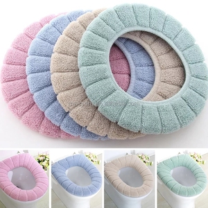 <b>Toilet</b> <b>Seat</b> Cover <b>Warm</b> Soft Acrylic Washable Sticky Mat Single-piece Set Home Decor Closestool <b>Seat</b> Case Lid Cover Accessories - Product Image 2