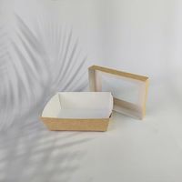 Scatola Personalizzata in Carta Kraft Ecologica per Alimenti, Confezione a Conchiglia per Caramelle, Torte, Snack e Sushi