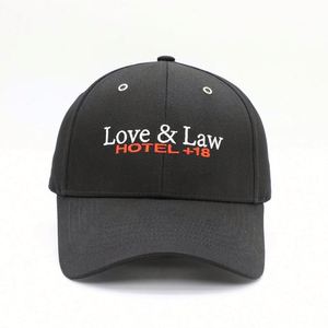 Meidiney BSCI Manufacture Custom 6 Panel Mens <b>Plain</b> Black Embroidery Logo Baseball <b>Caps</b> - Product Image 2