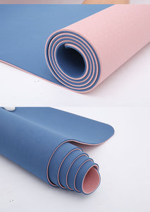 <span class=keywords><strong>Tapis</strong></span> <span class=keywords><strong>de</strong></span> yoga TPE personnalisé avec logo, double couleur, marque privée, écologique, antidérapant - Product Image 2