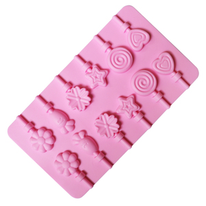 1264 Nhà Máy Miễn Phí Mẫu 12 Lỗ Trái Cây Và Hình Trái Tim Lollipop Khuôn Cứng Kẹo Lollipop Khuôn Silicone Nhựa Silicone Cookie - Product Image 5