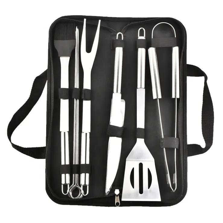 Hot Selling BBQ Grill Werkzeuge Set Edelstahl Grill Grill Utensilien Werkzeuge Set Grill Zubehör Kit mit Trage tasche