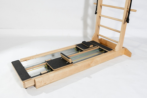 Formation <span class=keywords><strong>professionnelle</strong></span> Pilates Alignement Core Aligner Réformateur Double piste bois échelle coulissante bidirectionnelle lit en bois d'érable Durable - Product Image 4