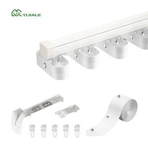 Riel de Cortina Flexible y Portátil de Aluminio Resistente en Forma de S con Plegado Ondulado, Montado en Pared, Directo de Fábrica YIJIALE - Product Image 1