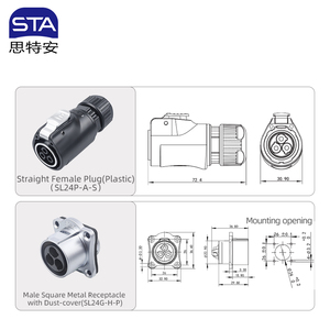 IP67防水LP24産業用航空信号プラグ円形コネクタLEDディスプレイ画面パワー<span class=keywords><strong>2</strong></span> <span class=keywords><strong>3</strong></span> 4 10 12 19 24コア - Product Image 5