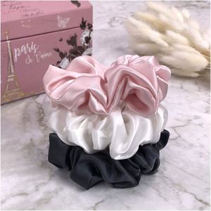 Silk Mulberry <b>Pillow</b> Padded Sleep Daily Wedding Party Scrunchies for Women Girls Reduces Friction Frizz Gentle Hold - Product Image 2