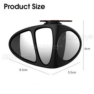 Espejo de Punto Ciego Ajustable de 360 Grados, Espejo Convexo Redondo de Gran Angular, Espejo Retrovisor Lateral para Punto Ciego, Accesorios para Automóviles - Product Image 6