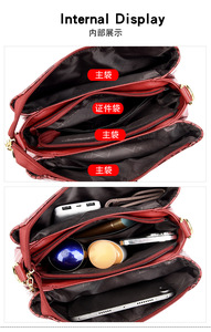 Sac fourre-tout décontracté de luxe en cuir PU pour femme, sac à main de créateur, sac à bandoulière messager pour femme, sac de shopping - Product Image 6