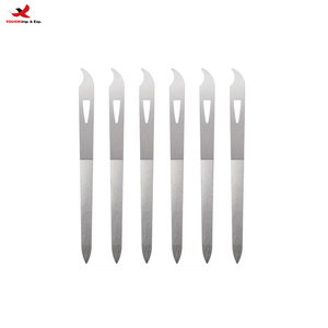 Lima de uñas de acero inoxidable para manicura, pulido y lijado de uñas, de doble cara con patrón de malla, GZ RTS, pedido a granel mixto - Product Image 1