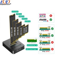 Konektor USB 3.2 Tipe-C 10Gbps ke Stasiun Dock SSD M.2 JMS583 M2 NVMe SSD Enclosure dengan Kabel Data Instalasi Vertikal