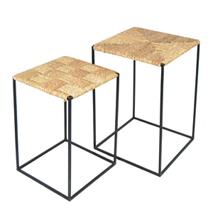 Traditional Style Patio Furniture Set of <b>2</b> Garden Ottoman <b>Stool</b> High Quality Woven Foot <b>Stool</b> Home Restaurant Sets - Product Image 1