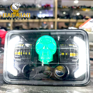 宝宝<span class=keywords><strong>5</strong></span>英寸Sukll RGB矩形塑料铝白色摩托车更换本田<span class=keywords><strong>CG</strong></span> CG125 CD70 CN CT发光二极管前照灯 - Product Image 4